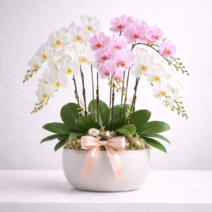 chậu lan hồ Điệp cao cấp – quà tặng ba mẹ sang trọng