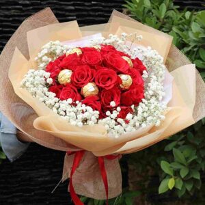 combo hoa hồng & socola