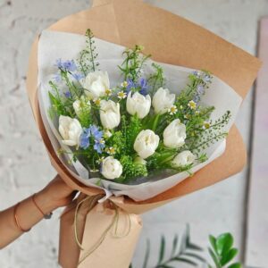 bó hoa tulip hàn quốc pastel