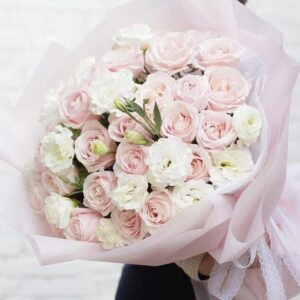 bó hoa hồng sang trọng pastel